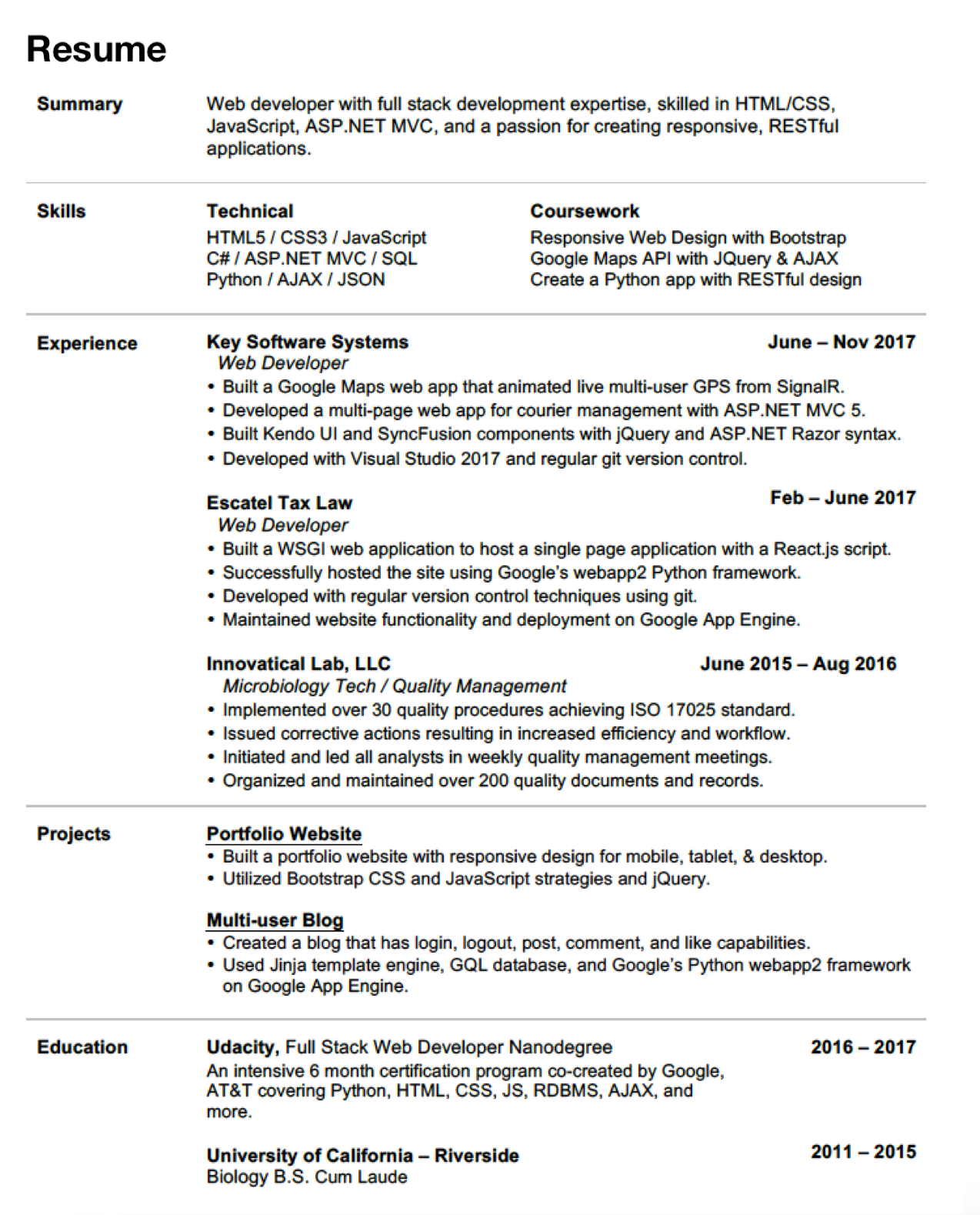 resume
